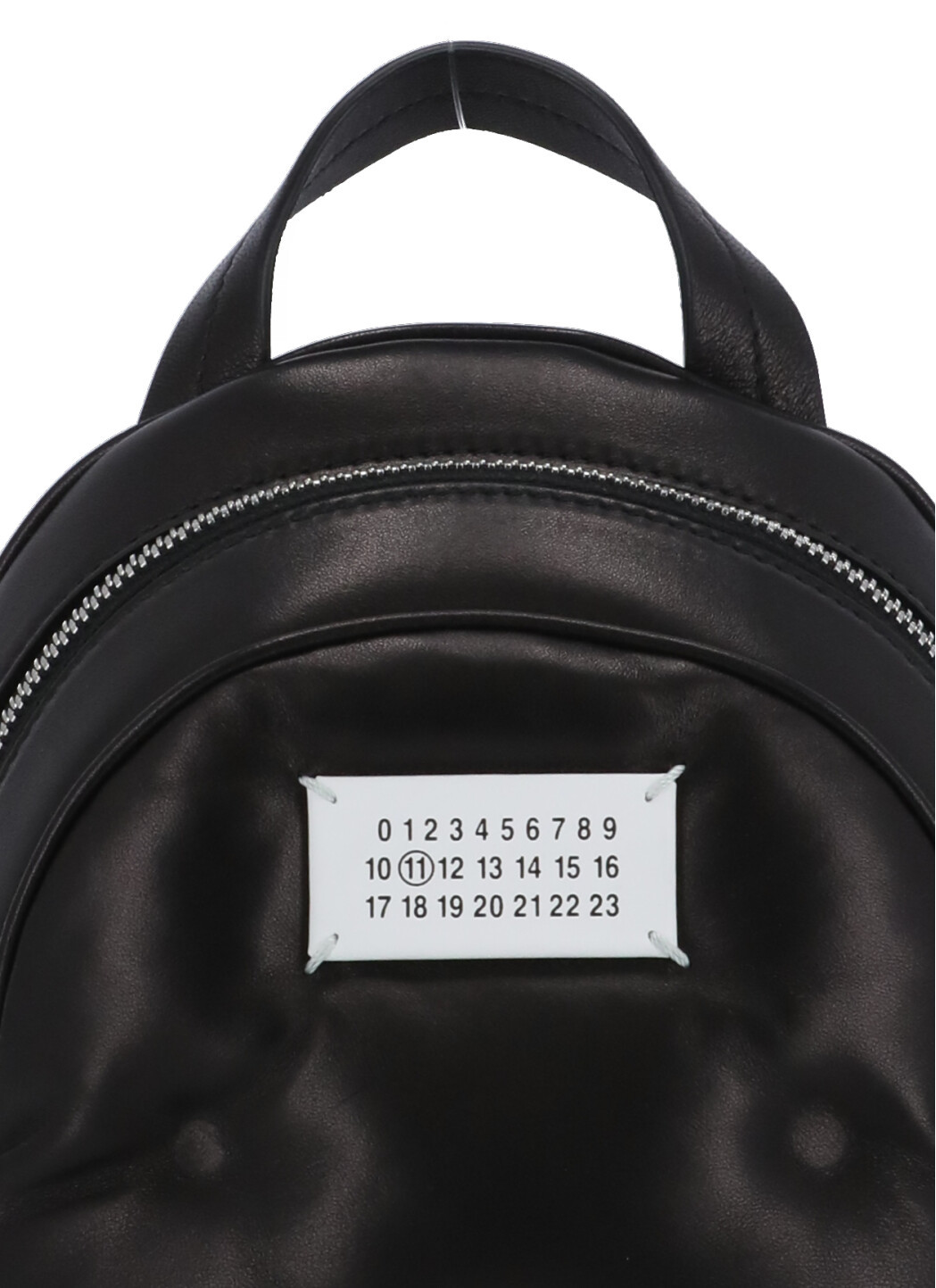 Maison Margiela Quilted Leather Mini Backpack With Front Pocket In Black