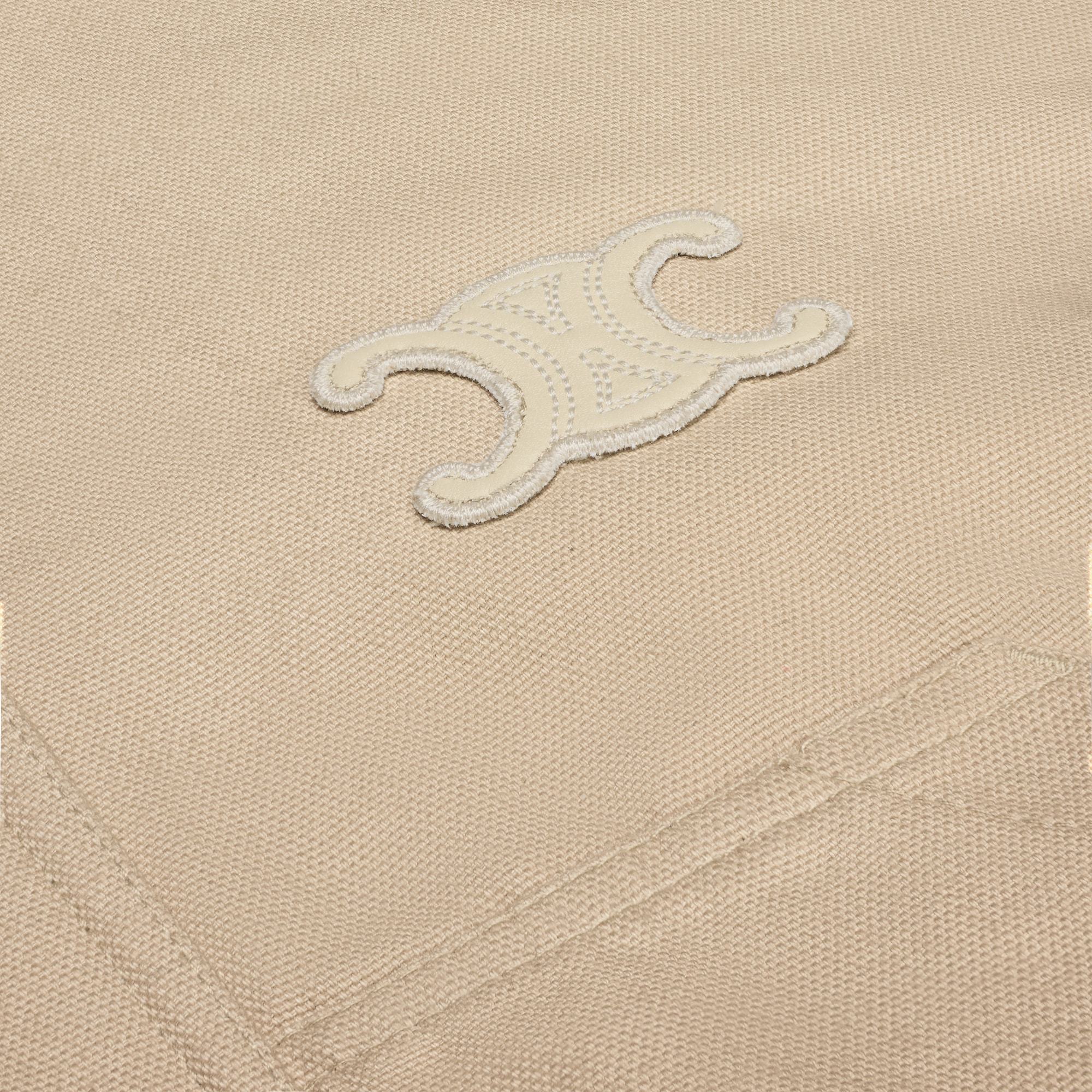 Celine Triomphe Blouson Jacket In Oxford Cotton In Neutral