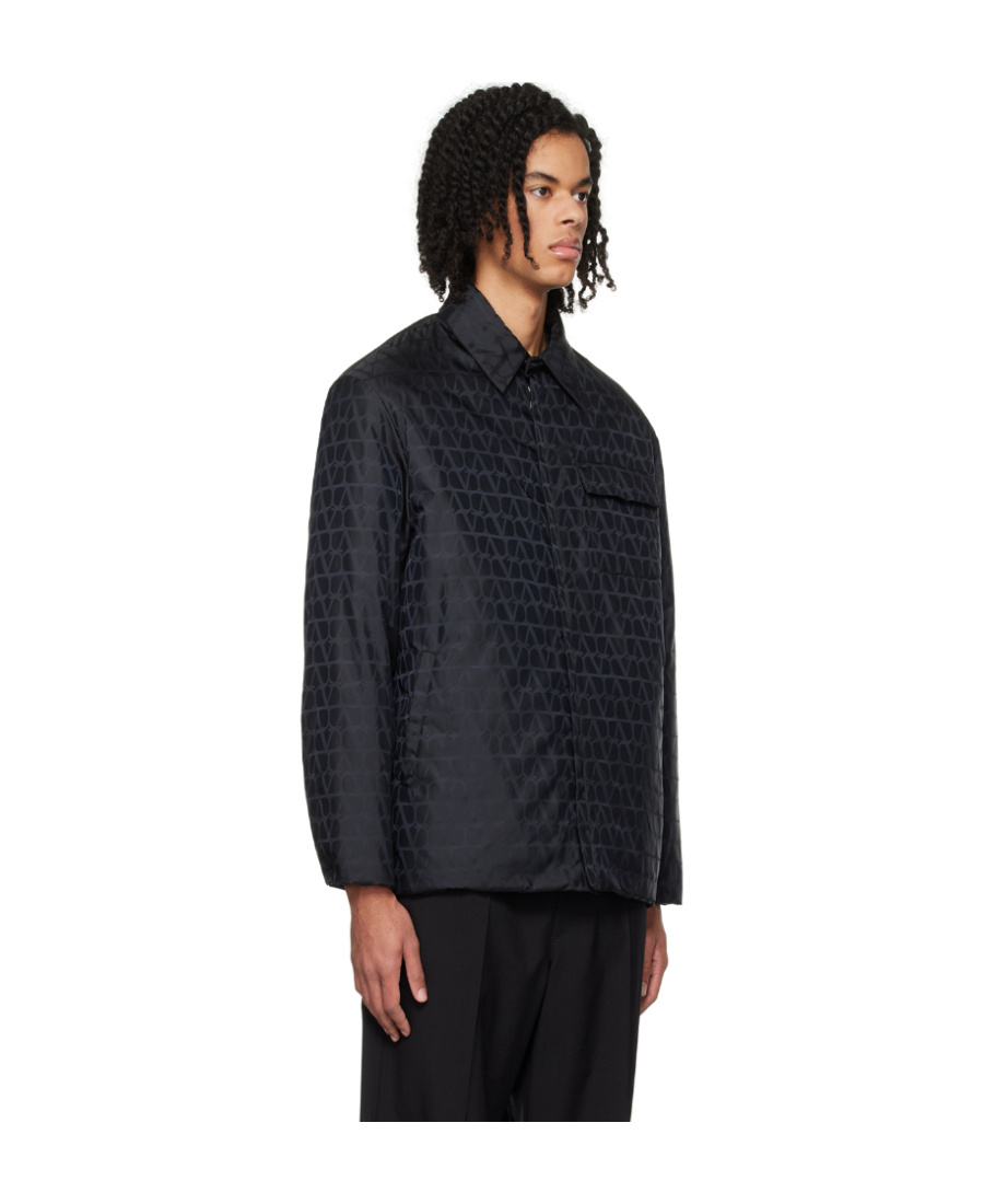 Valentino Black Toile Iconographe Reversible Shirt In Black