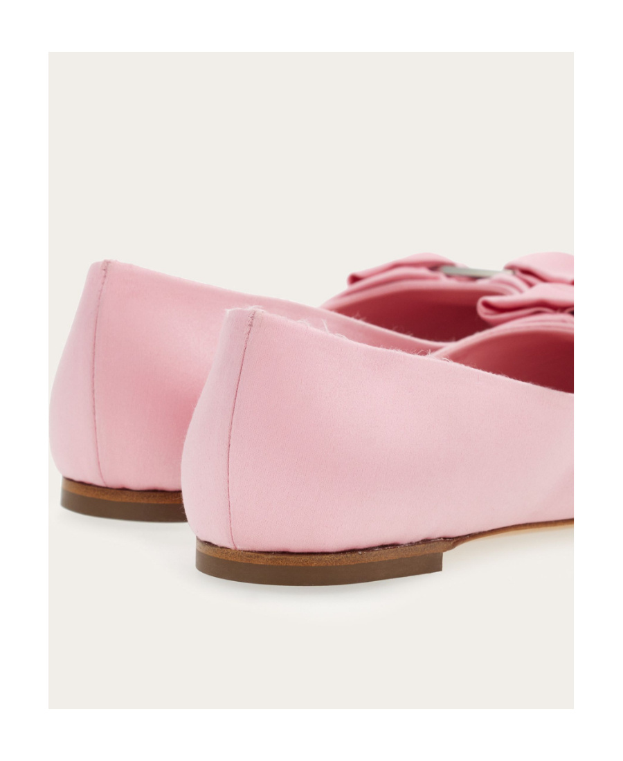Ferragamo Vara Bow-detailing Leather Loafers In Pink