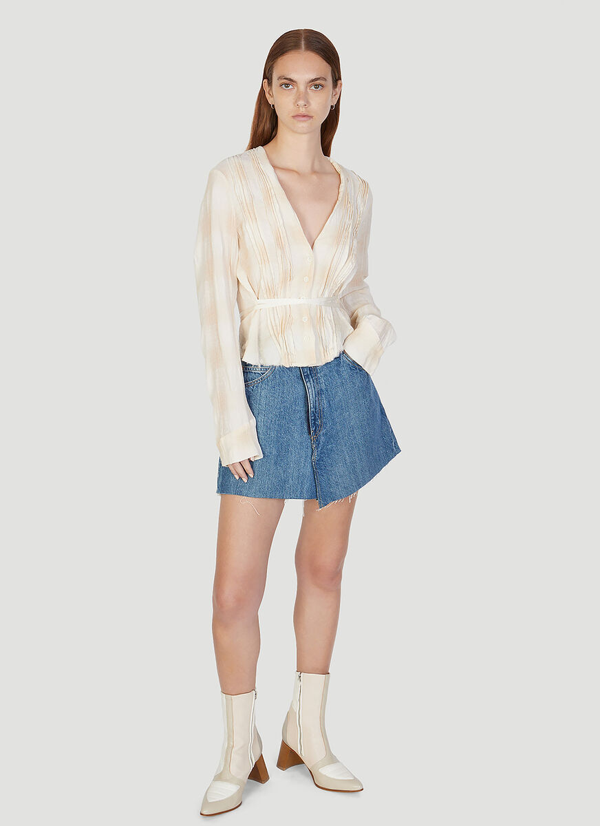 Our Legacy Medium-wash Denim Skirt In Blue