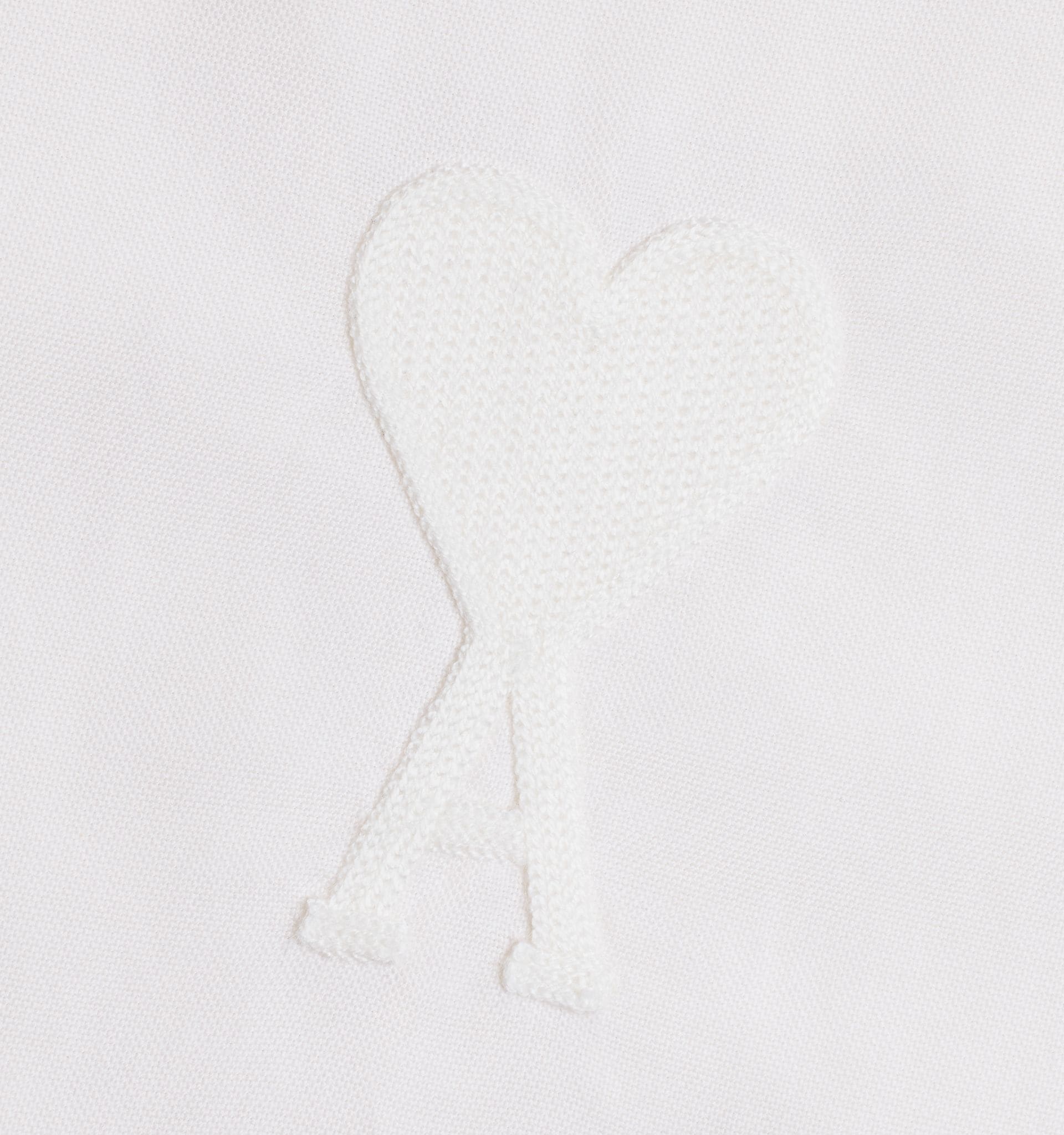 Ami Alexandre Mattiussi Embroidered Heart Logo Shirt In White