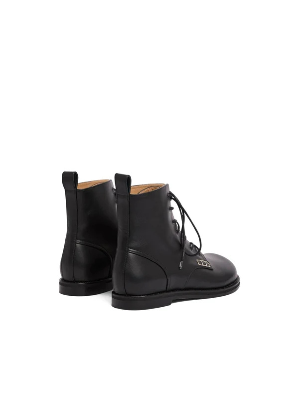 Jw Anderson Lace-up Leather Boots In Black
