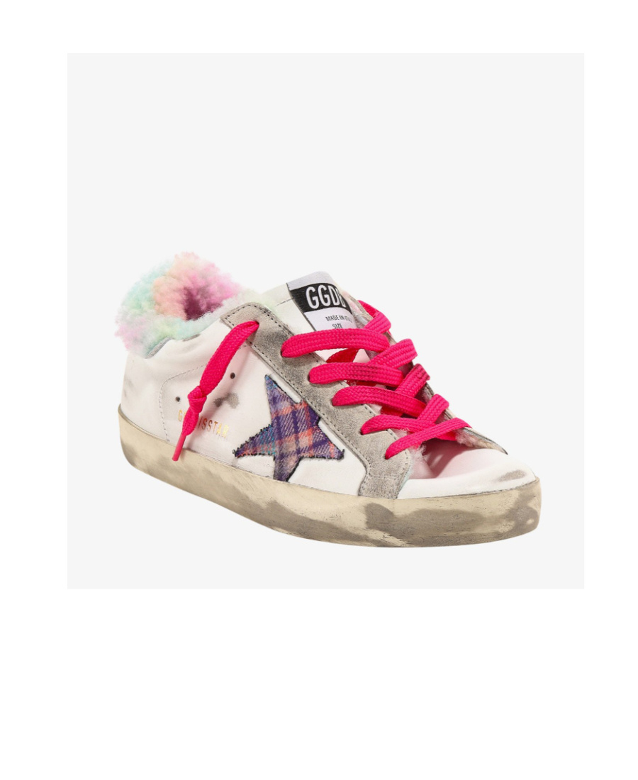Golden Goose White Leather Sneaker In Nude