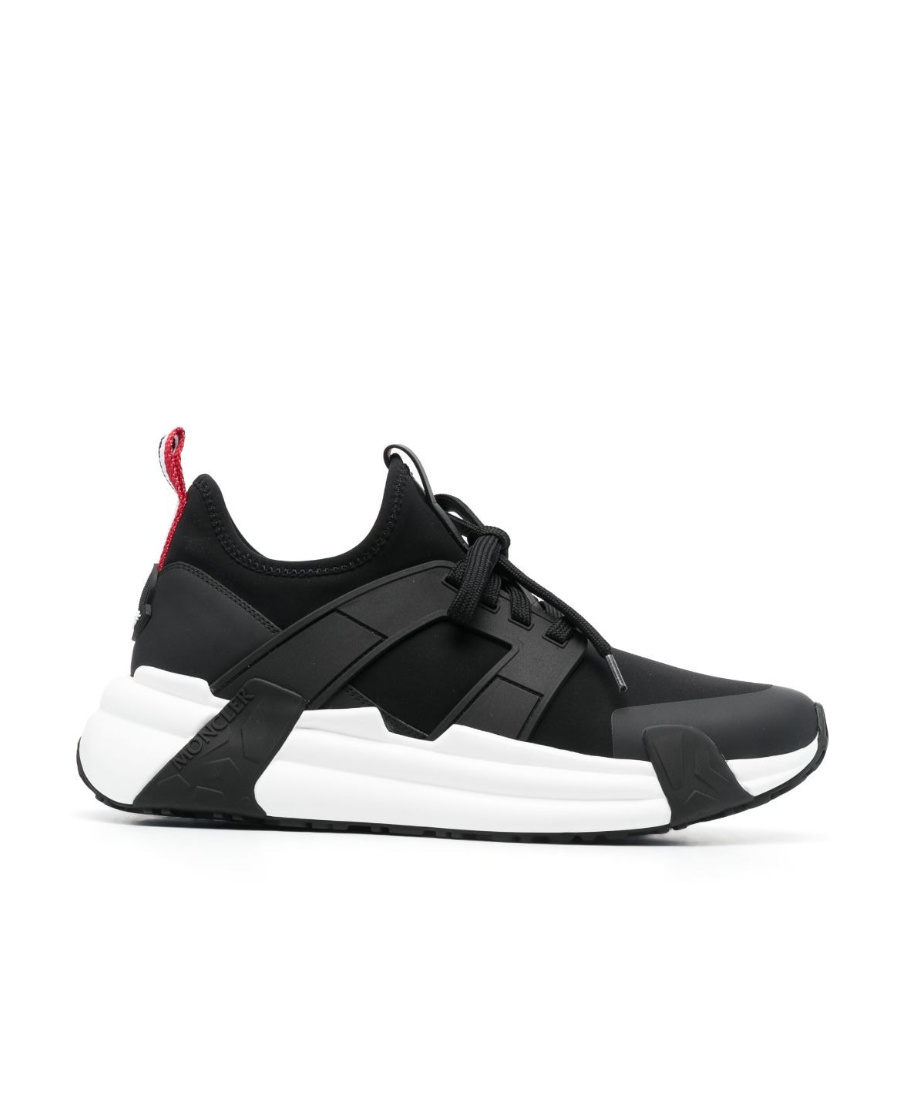 Moncler Lunarove Stretch-design Sneakers In Black