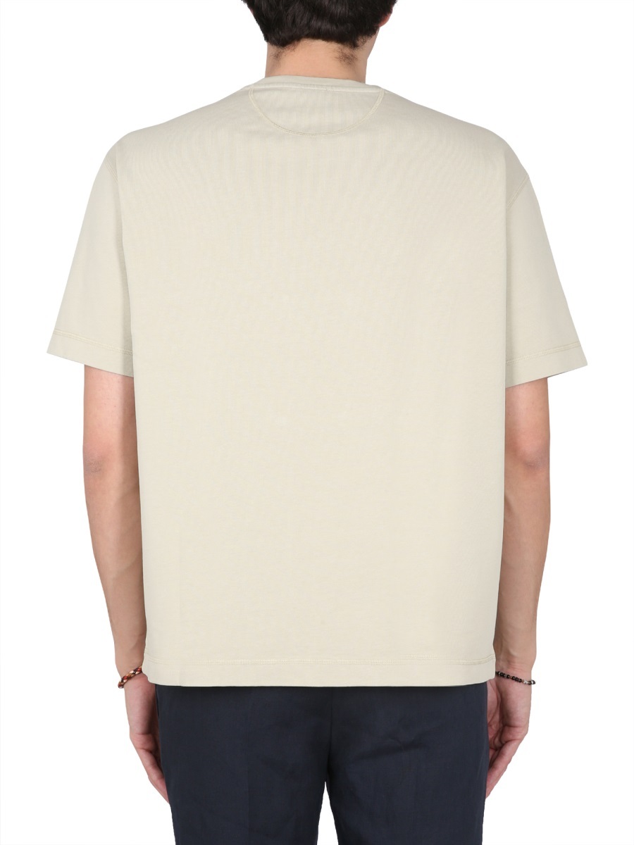 Shop Paul Smith Logo Printed Crewneck T-shirt In White
