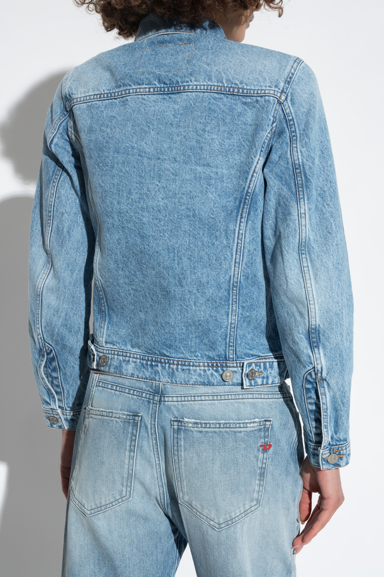 Diesel Trucker Jacket In Denim In Blue