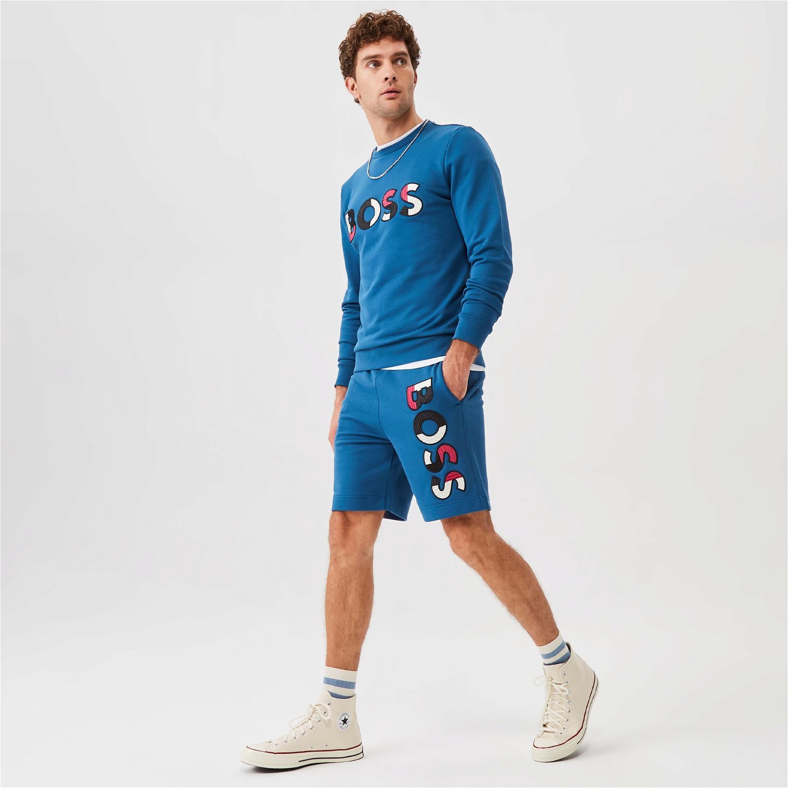 HUGO BOSS LOGO PATTERN SWEATER 