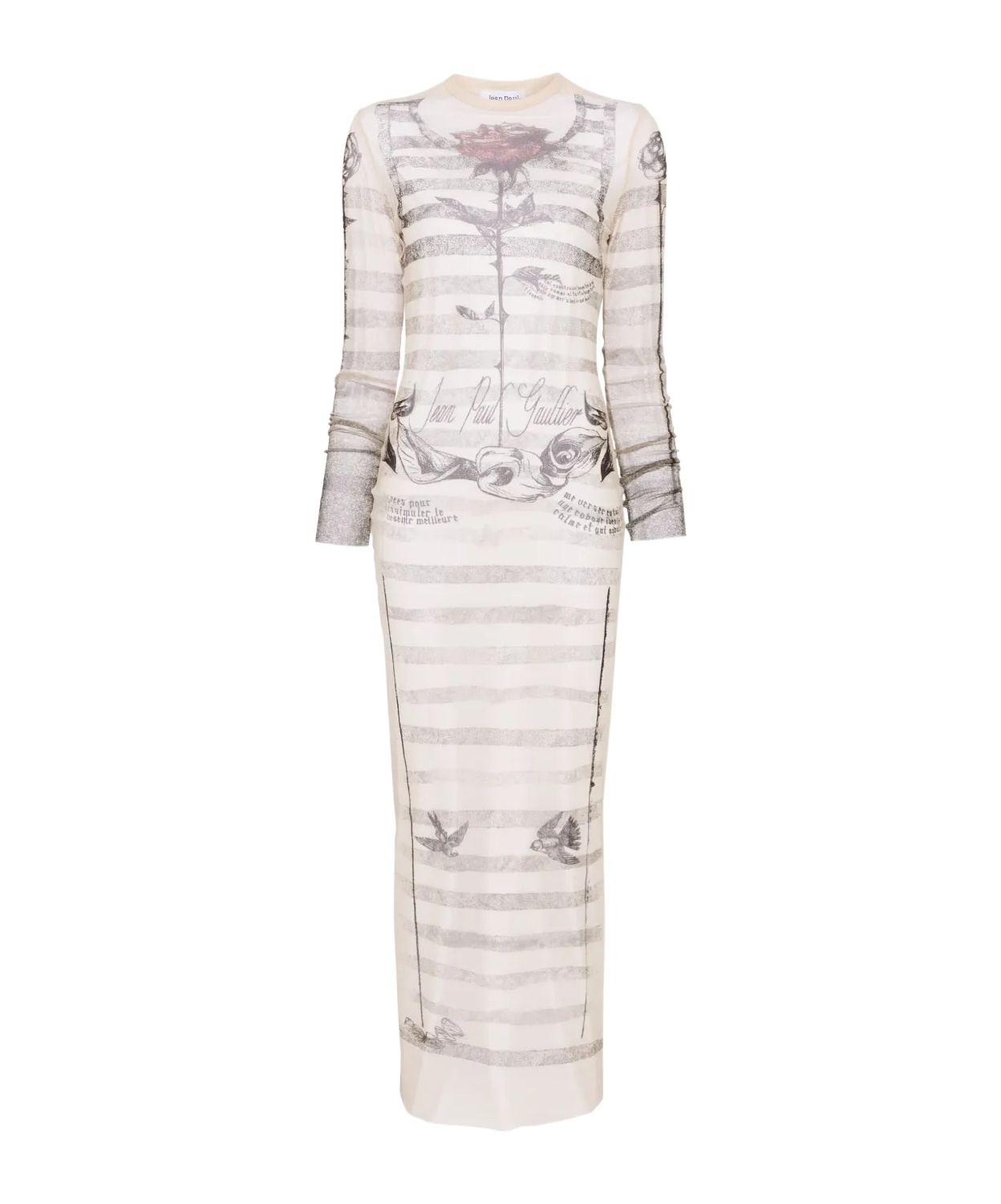 Jean Paul Gaultier Long-sleeved Dress In White