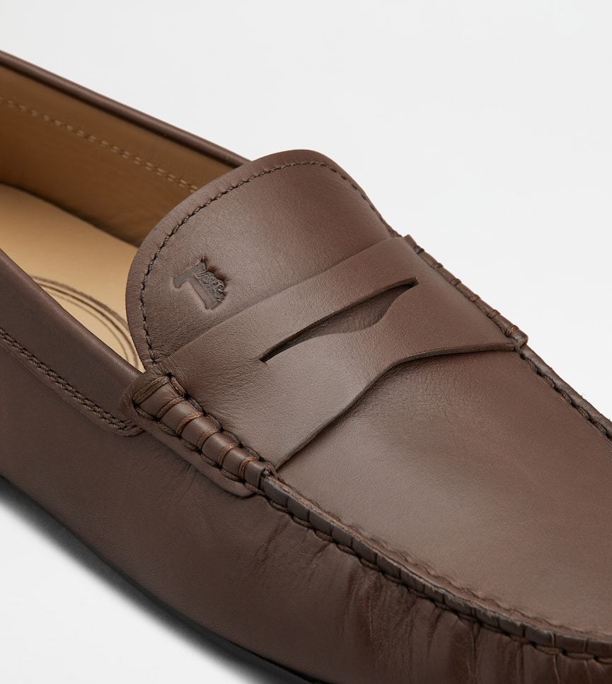 Tod's Man Loafers Chocolate Brown Size 9 Soft Leather In Brown