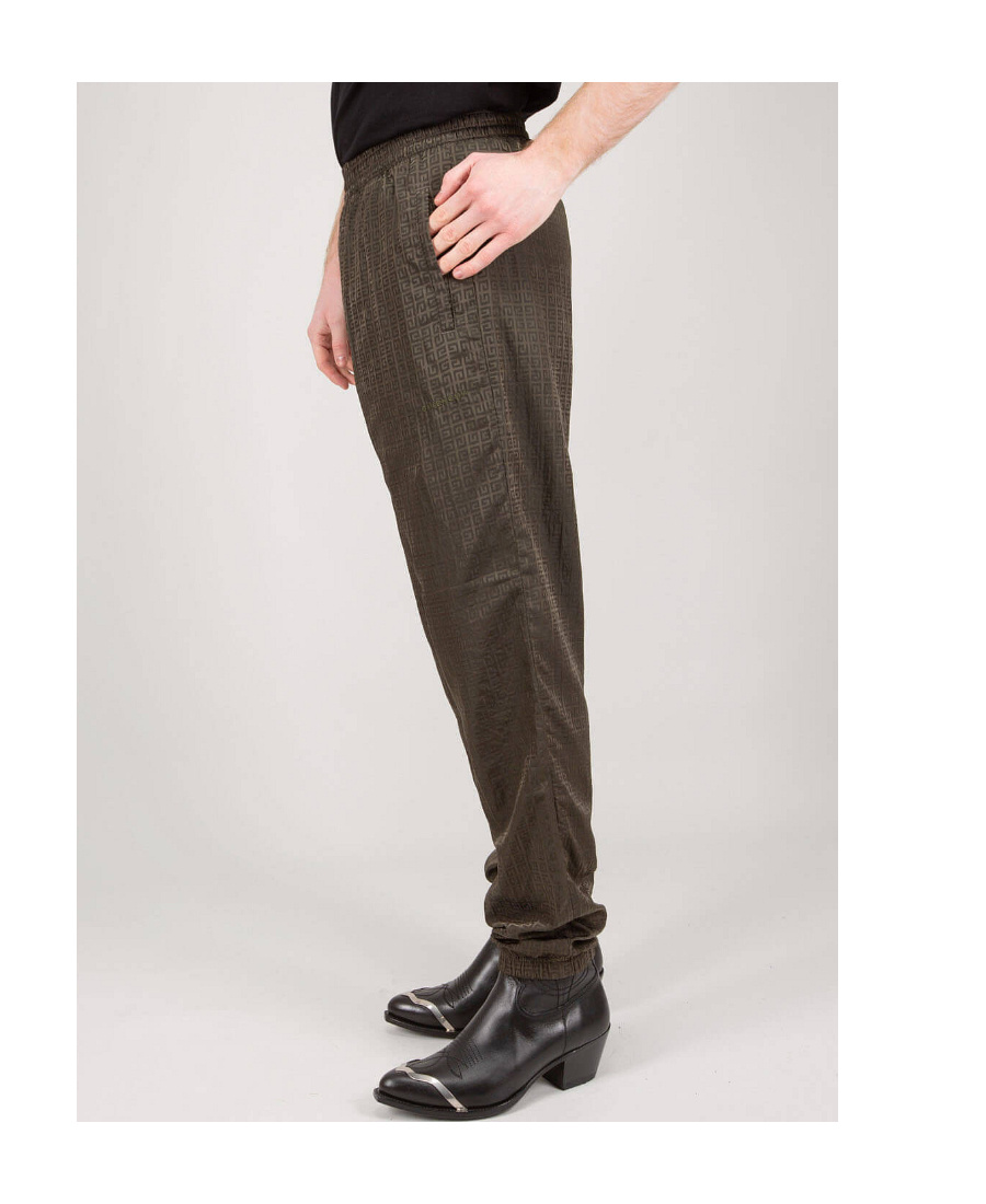 Givenchy 4g Jacquard Track Pants In Military Green