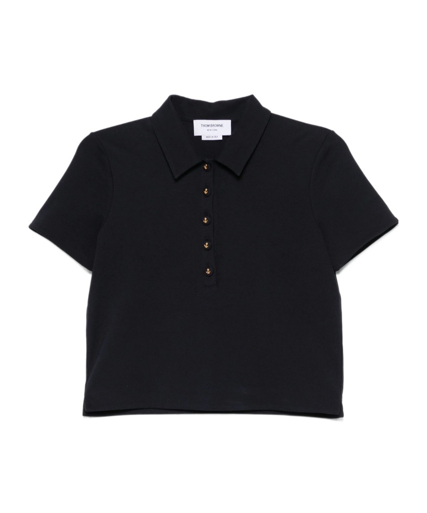 Thom Browne Cotton Short-sleeve Polo Top