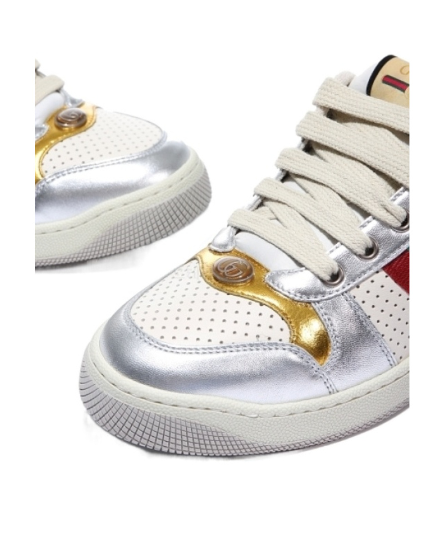 Gucci The Logo Is Tied With Low-top Casual Sneakers In Nude