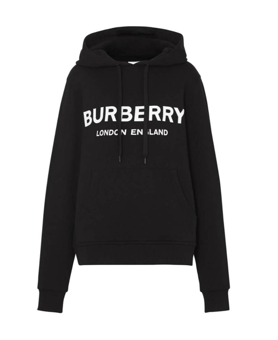 Burberry Black Cotton Sweatshirt In Black