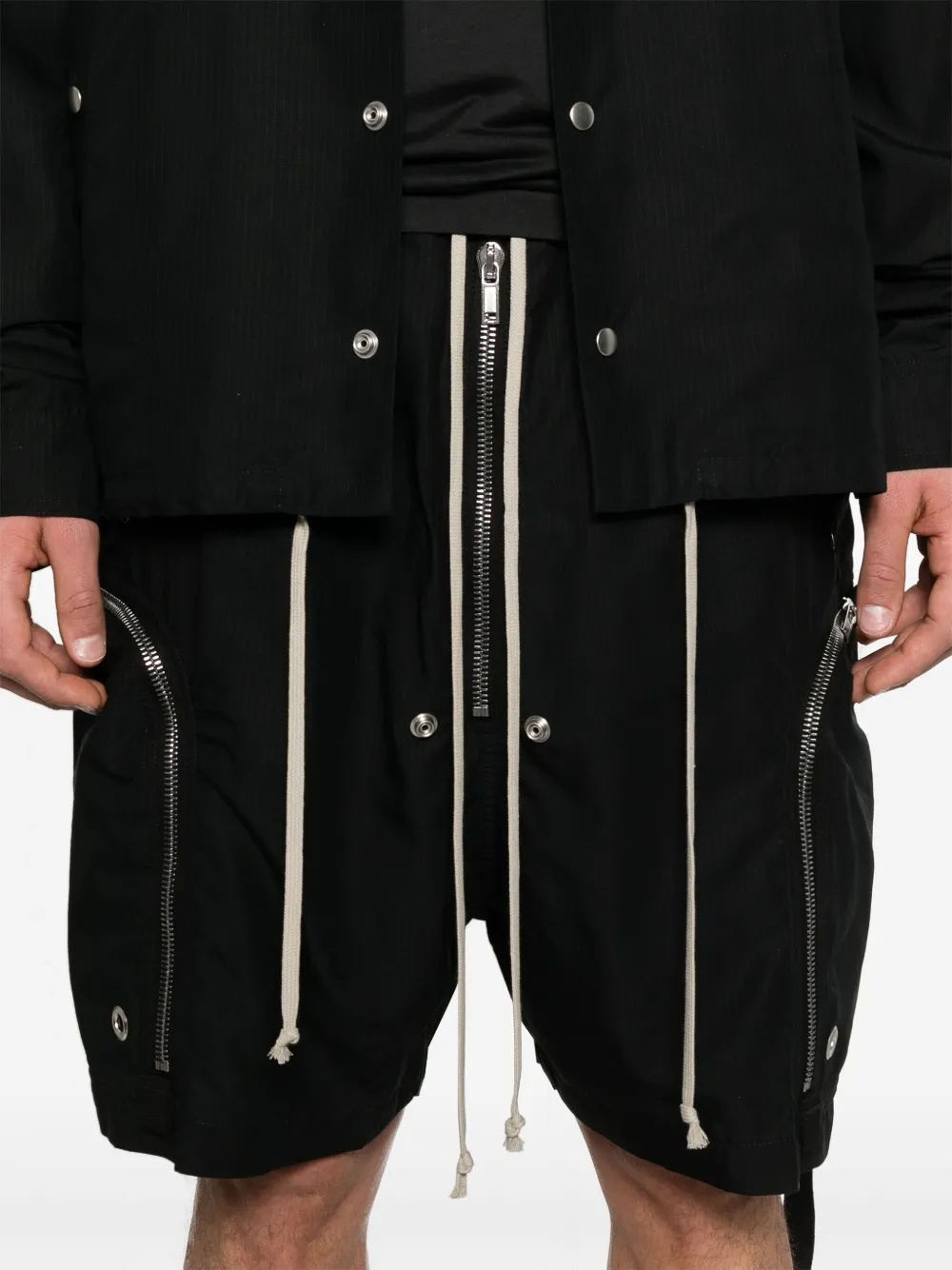 Rick Owens Drkshdw Drkshdw By Rick Owens Relaxed-fit Bermuda Shorts With Drawstring In Black
