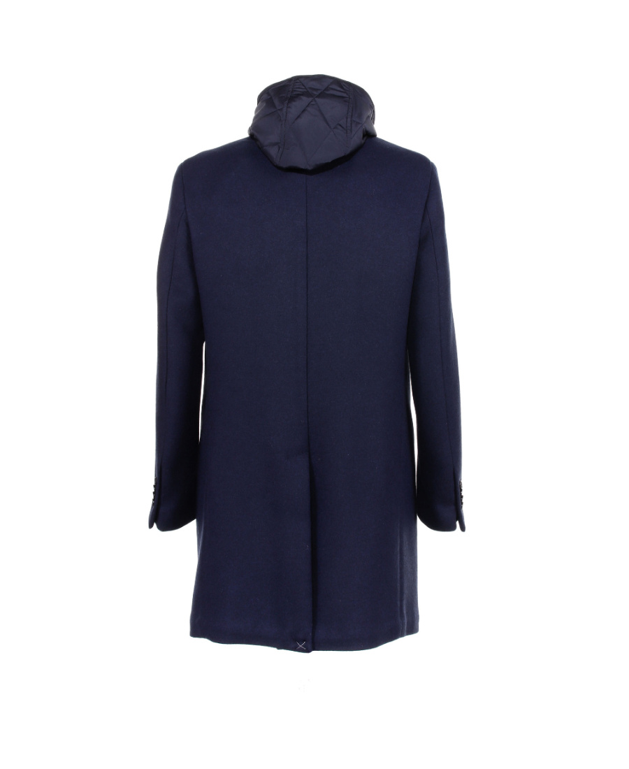 Fay Detachable Lining Single-breasted Coat In Black