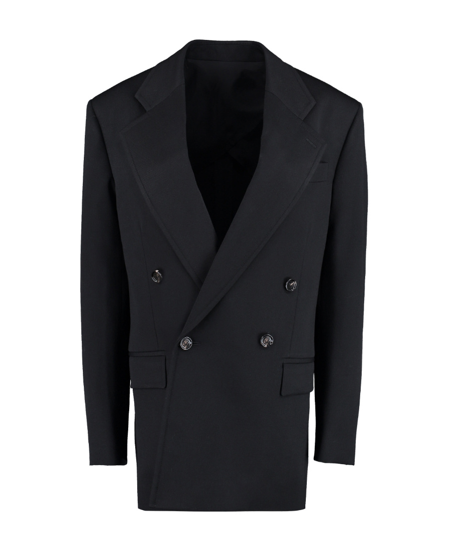 Bottega Veneta Women's Double-breasted Wool Blazer In Black