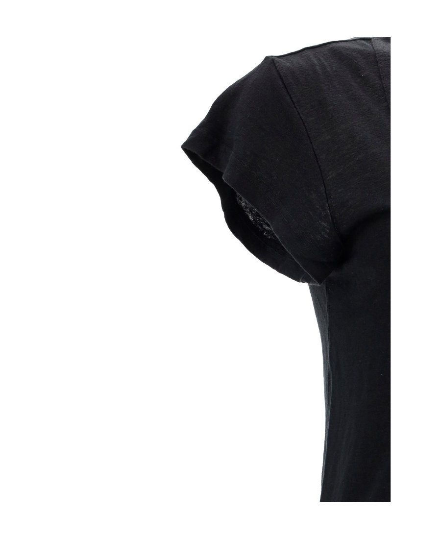 Isabel Marant Étoile Linen Short-sleeve Top In Black