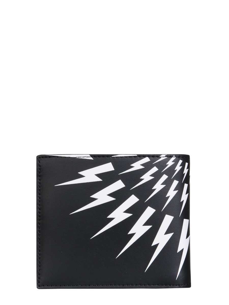 Neil Barrett Thunderbolt-print Cardholder