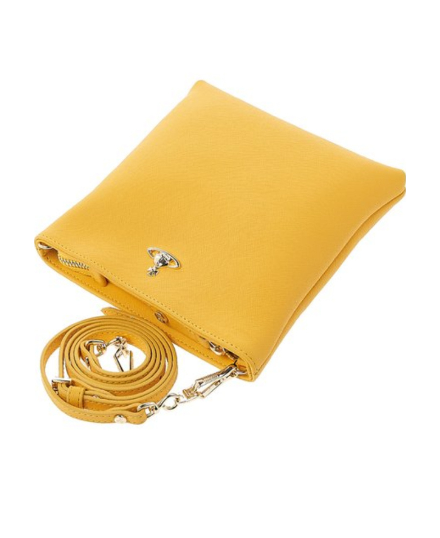 Vivienne Westwood Logo Shoulder Bag In Yellow