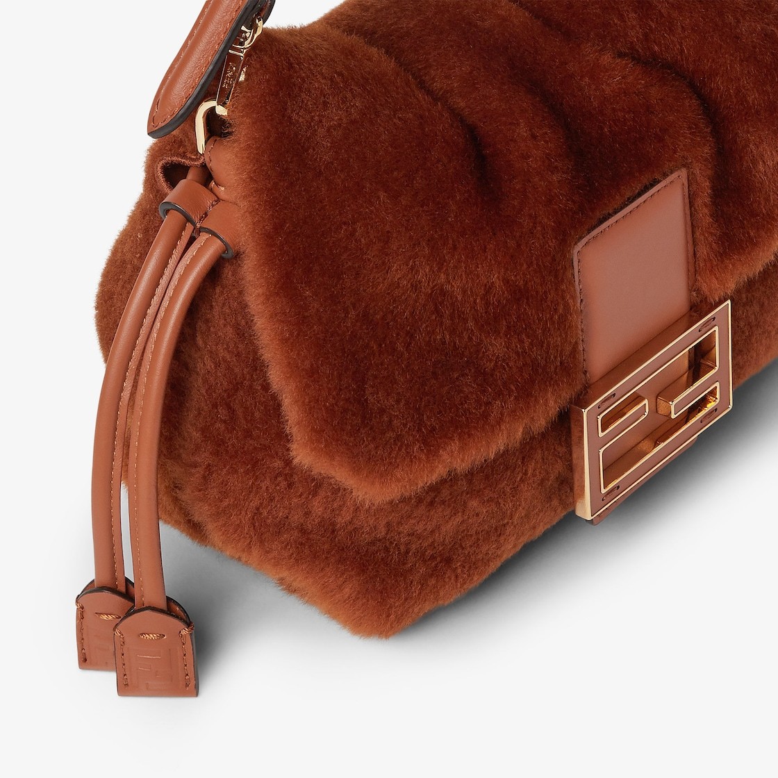 Fendi Brown Shearling Mini-bag In Brown
