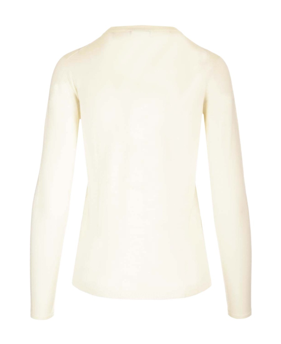 Max Mara Cashmere Long-sleeve Top In White