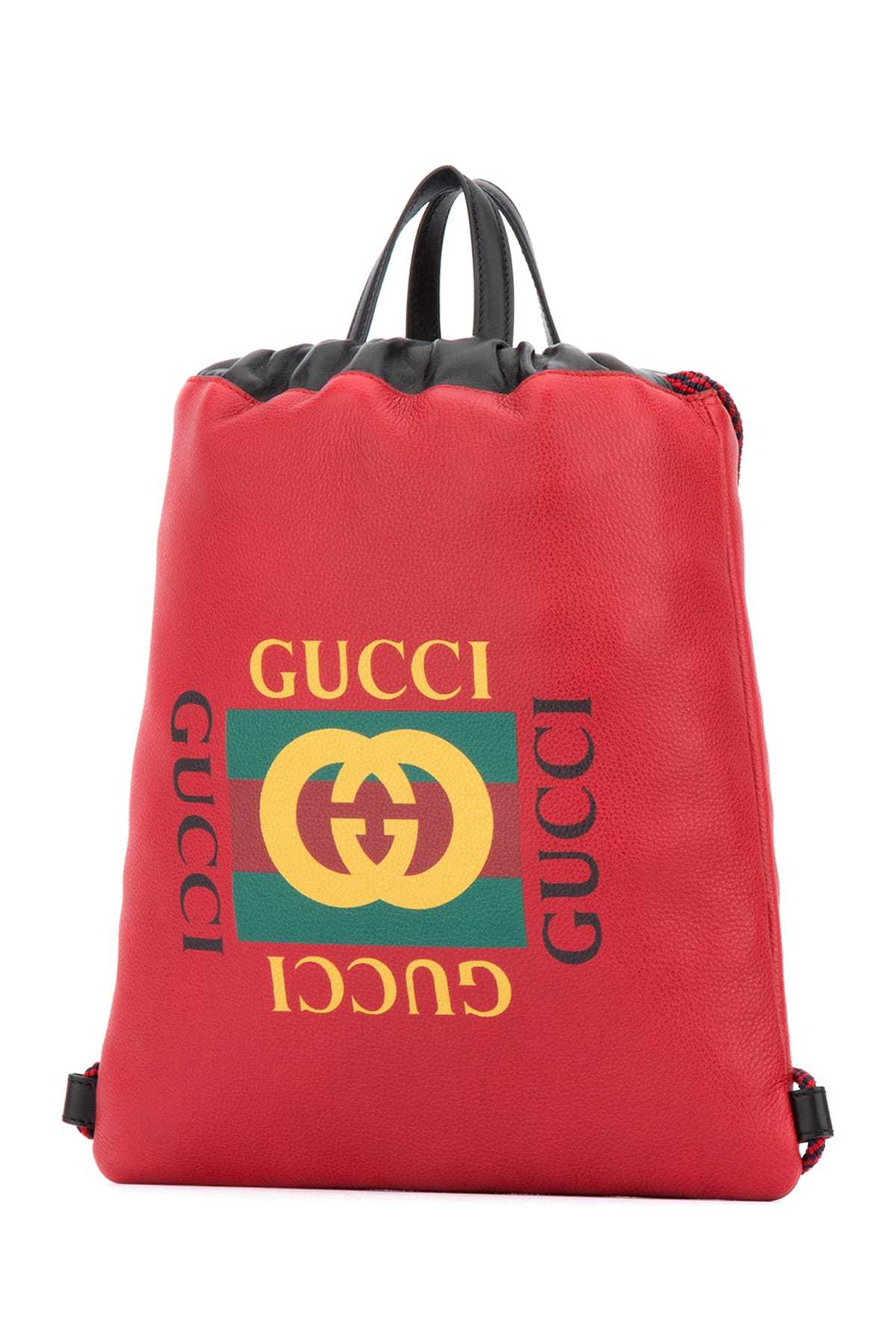 Gucci Printed Backpack In Red