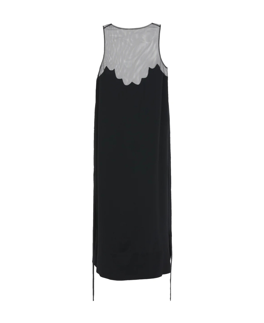Simone Rocha Sleeveless Midi Dress In Black
