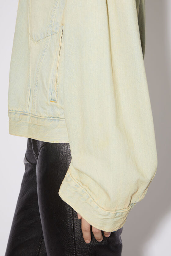 Acne Studios Faded-wash Denim Jacket In Nude