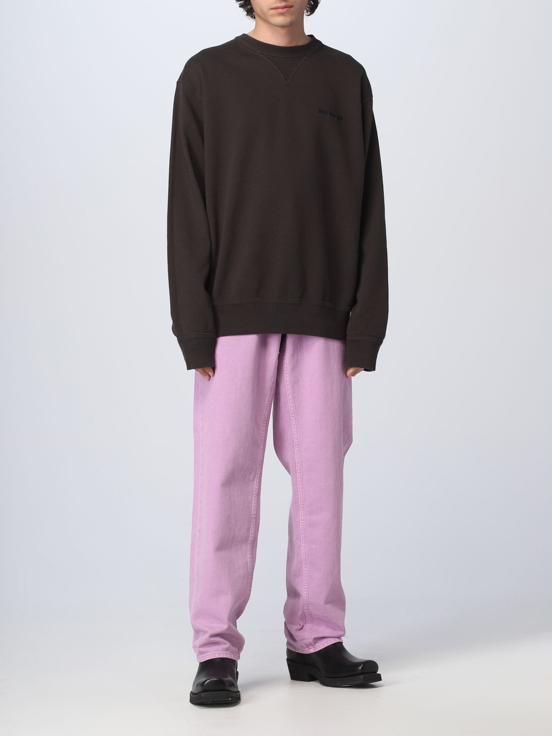 Isabel Marant Marant Relaxed-fit Black Sweatshirt With Subtle Logo In Black