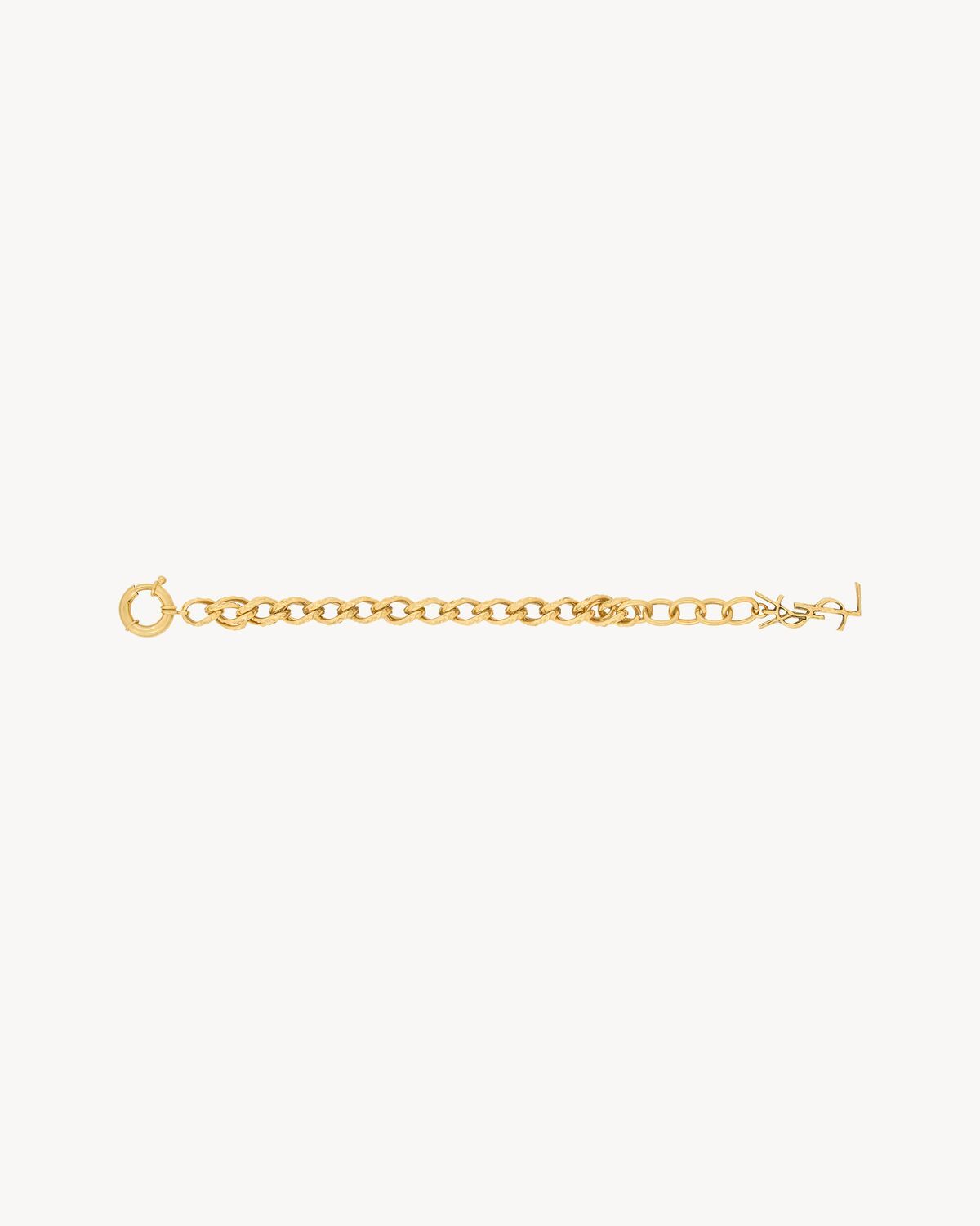 Saint Laurent Cassandre Chain Bracelet In Gold