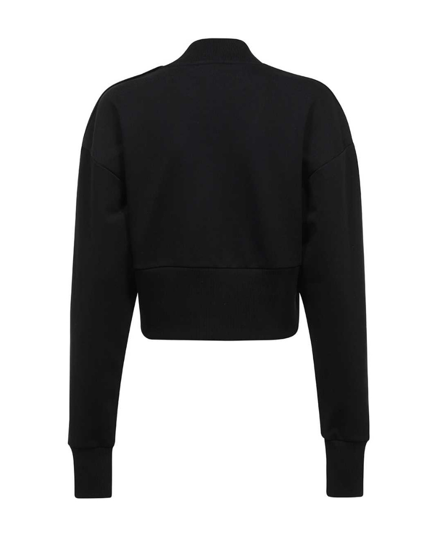 Balmain Biologic Cotton Sweatshirt With Frontal Logo In Black