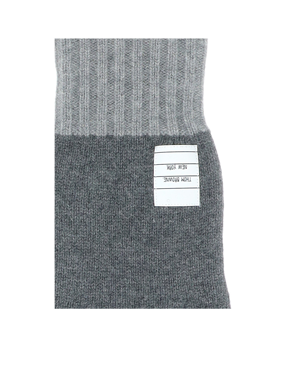 Thom Browne Rwb-stripe Wool Gloves In Gray