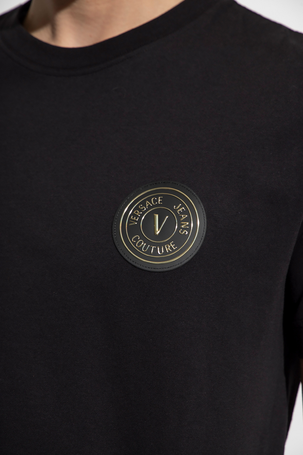 Versace Jeans Logo-print T-shirt In Black
