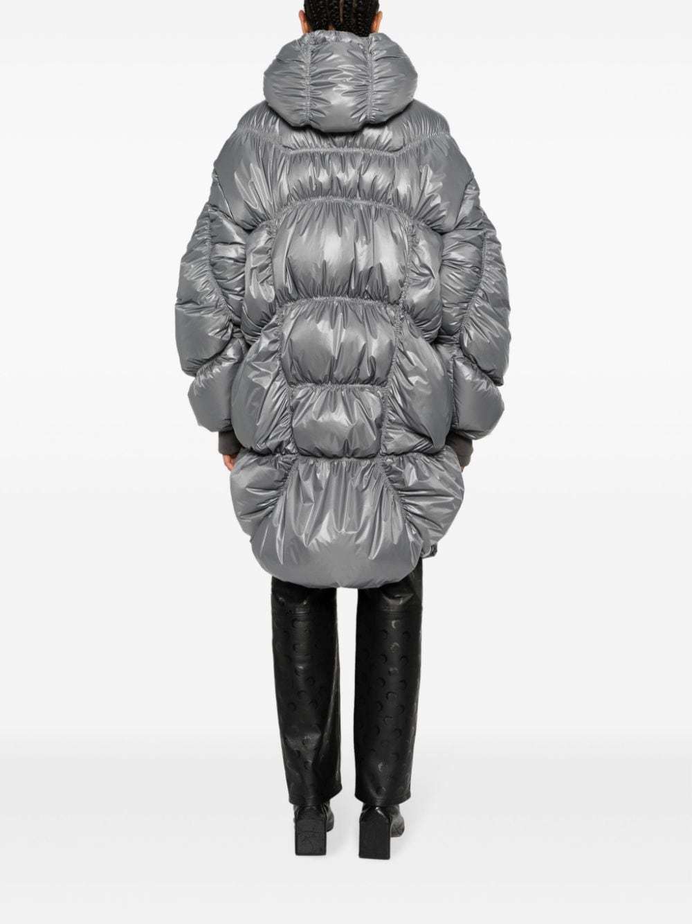 Khrisjoy Metallic-effect Padded Coat In Gray