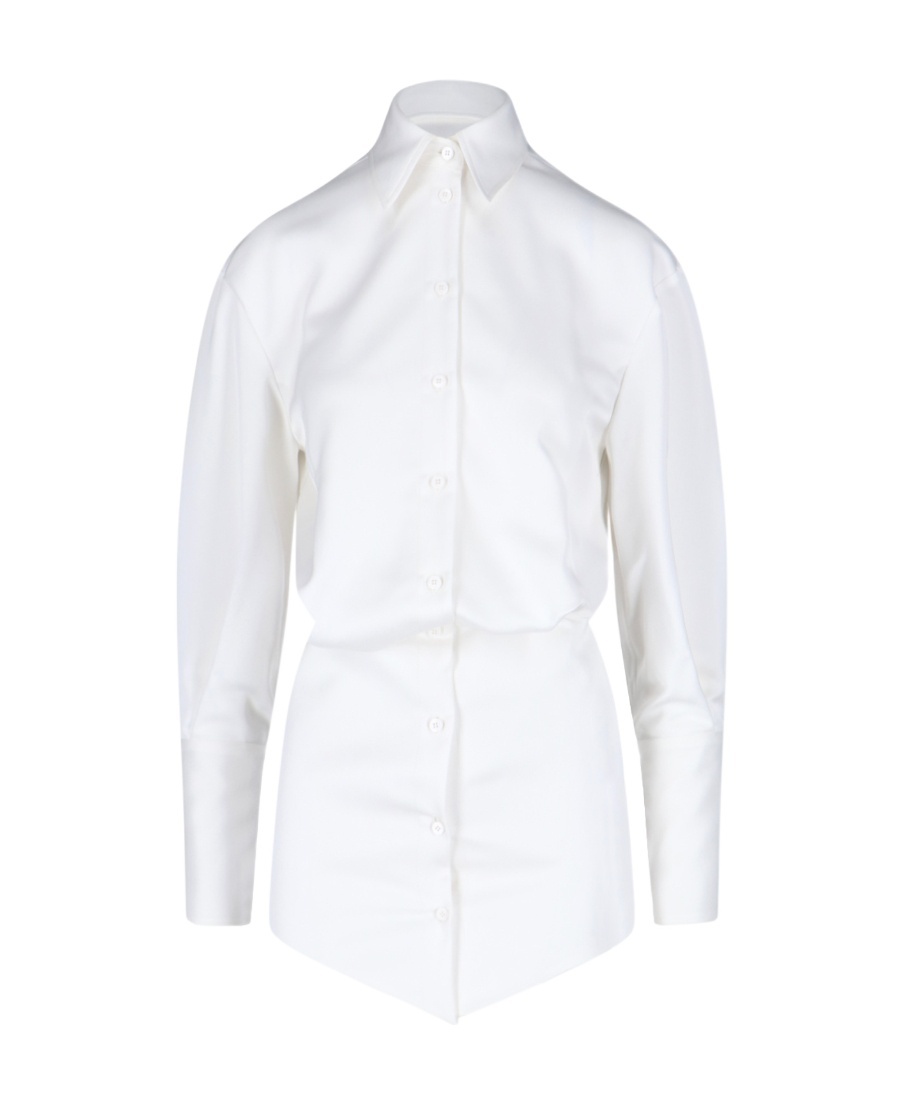 Attico Asymmetric-design Mini Dress In White