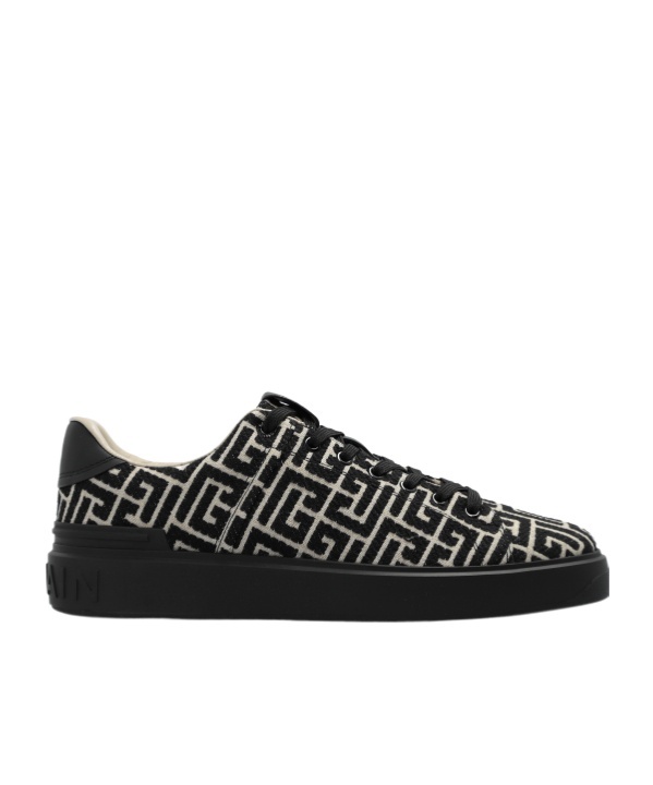 Balmain Black Low Top Sneakers In Black