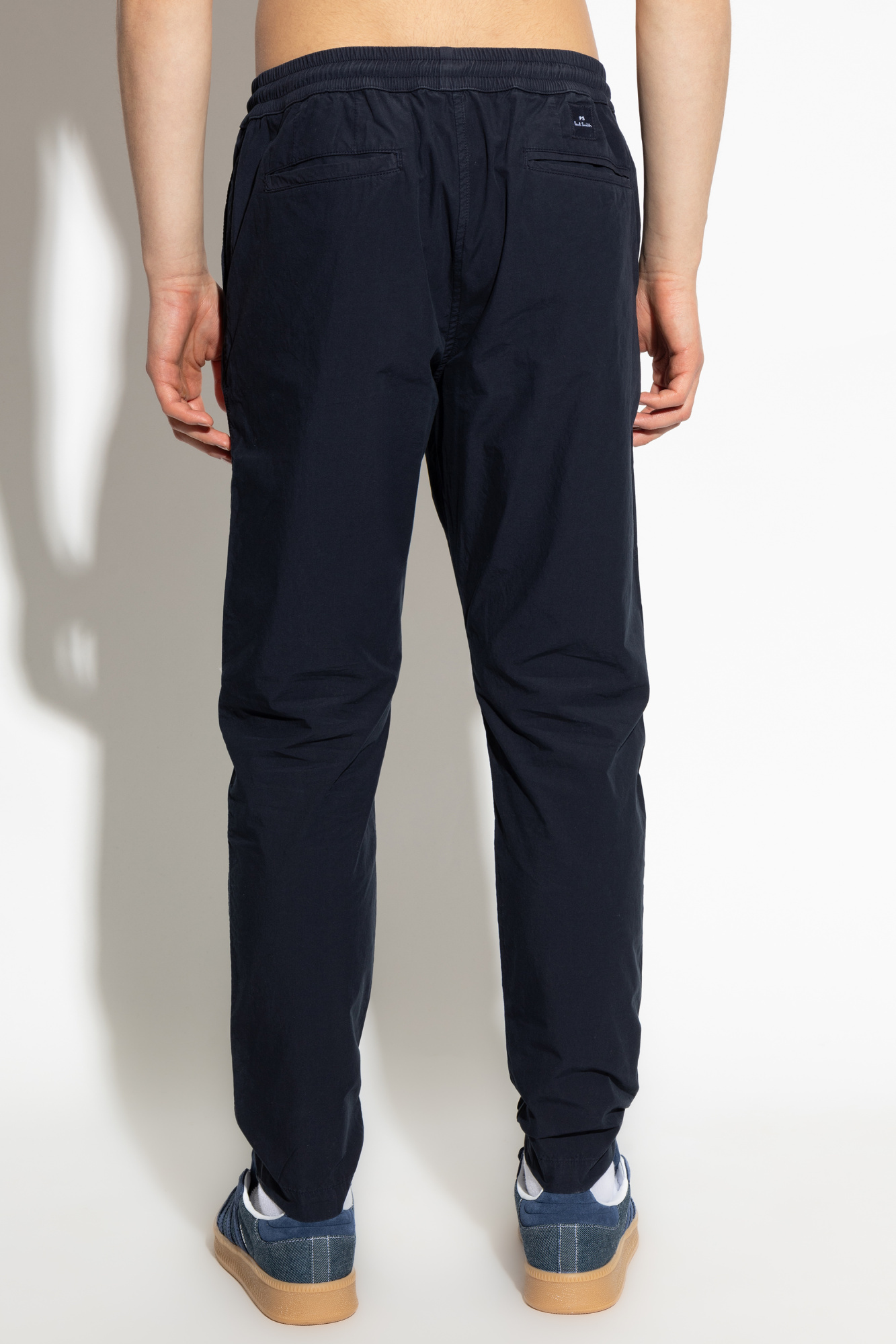 Ps By Paul Smith Ps Paul Smith Logo Patch Drawstring Track Pants In Black