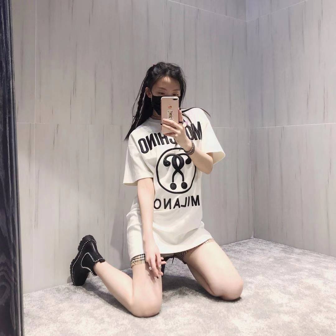 Moschino Cotton T-shirt With Double Question Mark Logo In White