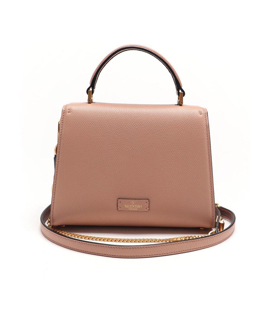 Valentino Small Vsling Tote Bag In Nude