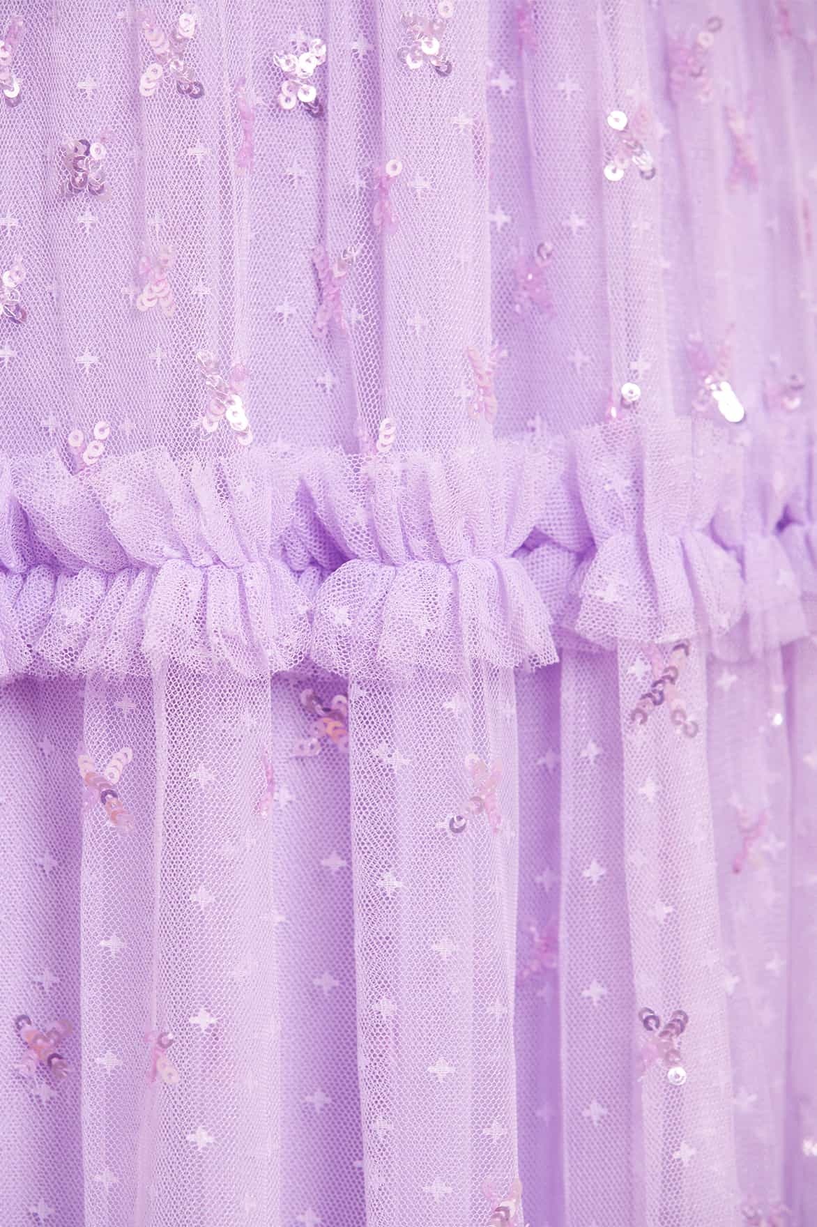Needle & Thread Long Sleeved Dress In Purple