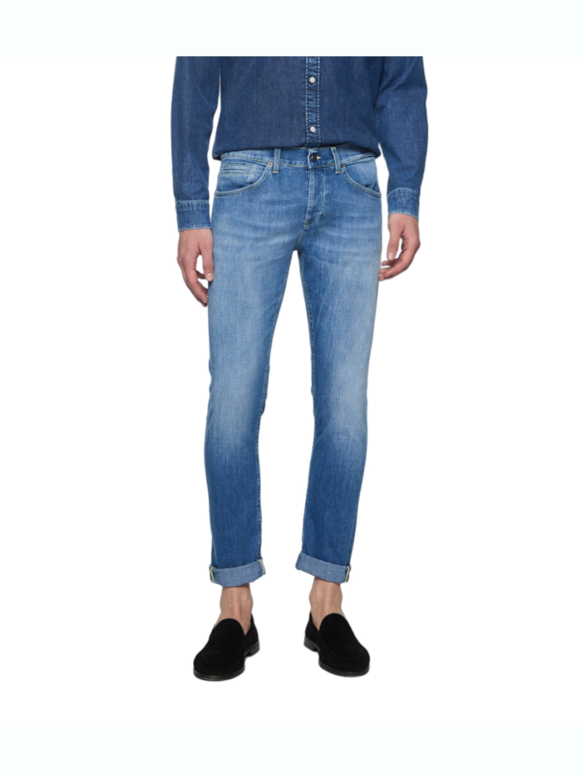 Dondup George Trousers Faded Effect In Blue