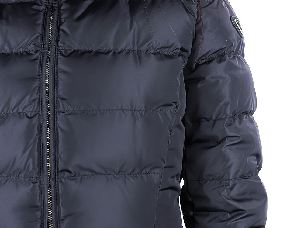 Prada Long Sleeve Down Jacket In Navy