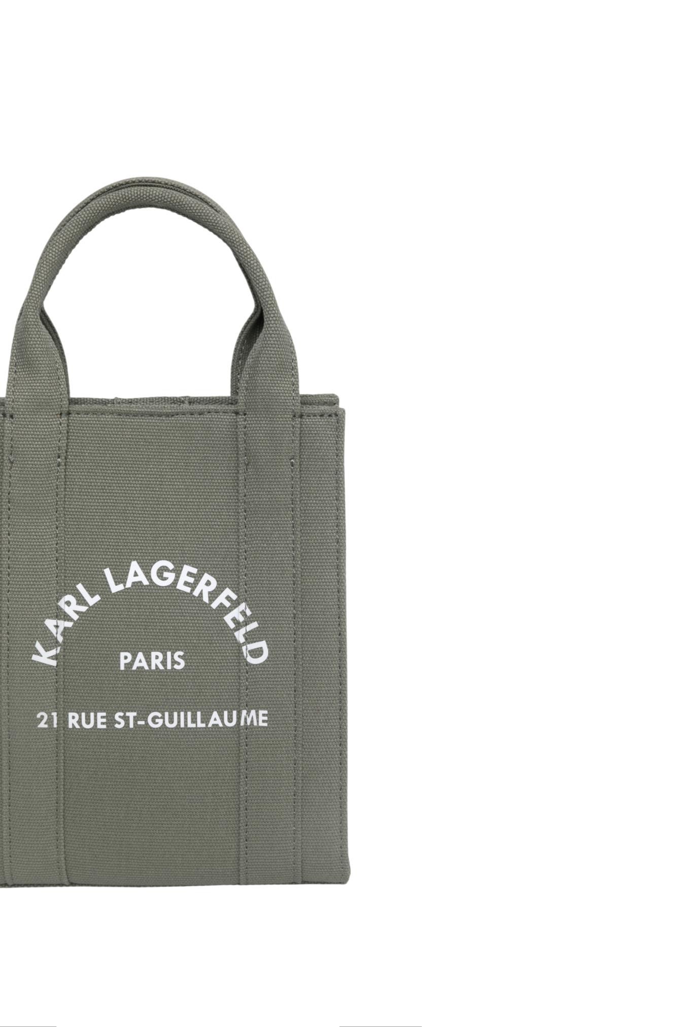 Karl Lagerfeld Patterned Shoulder Bag In Gray