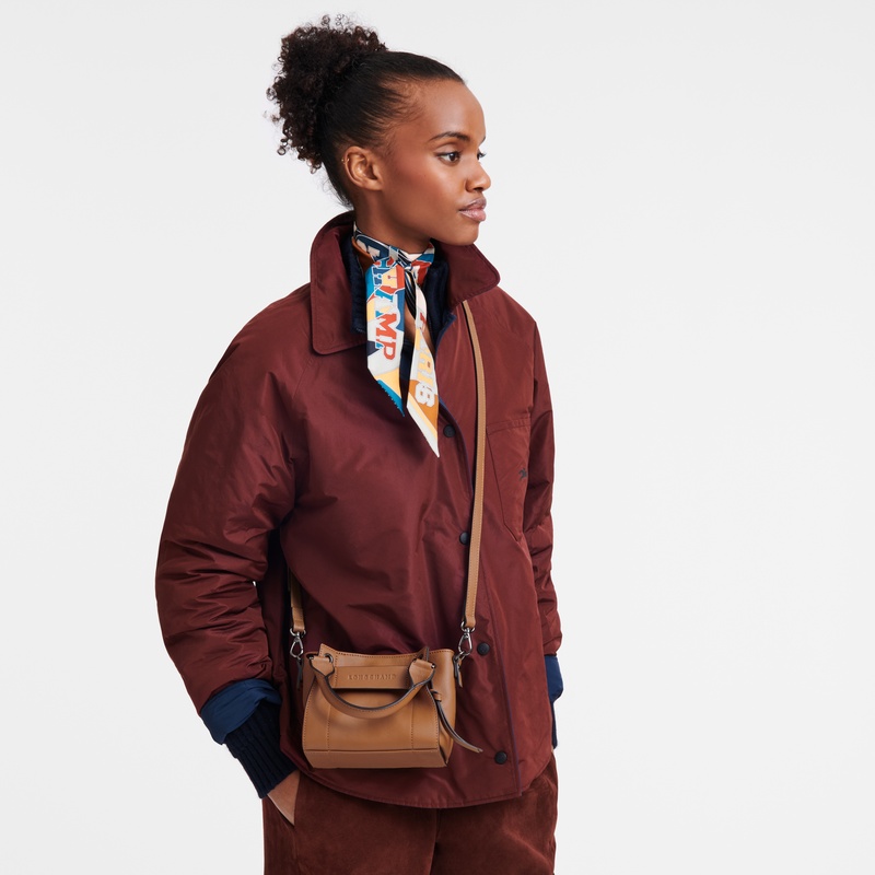 Longchamp Handbag Xs 3d In Brown