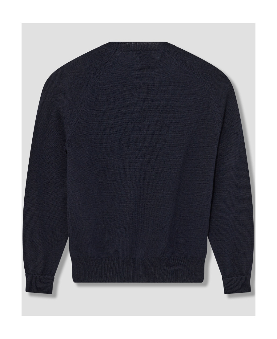 Drake's London Round Neck Sweater In Black