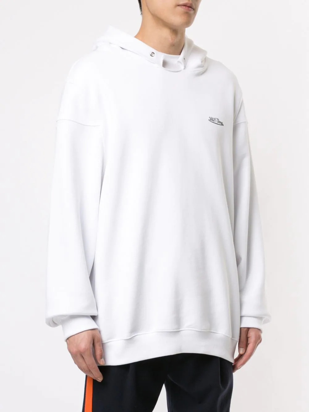 We11 Done Hooded Hoodie In White
