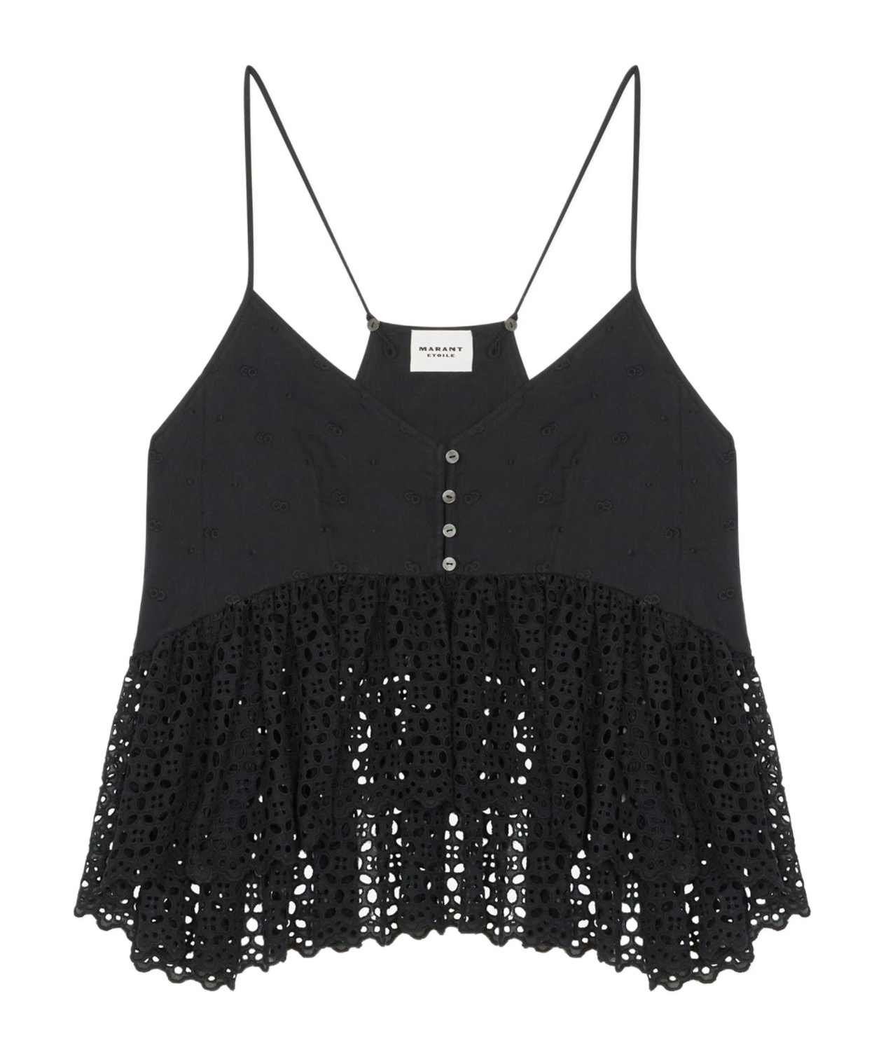 Isabel Marant Sogane Broderie-anglaise Top In Black