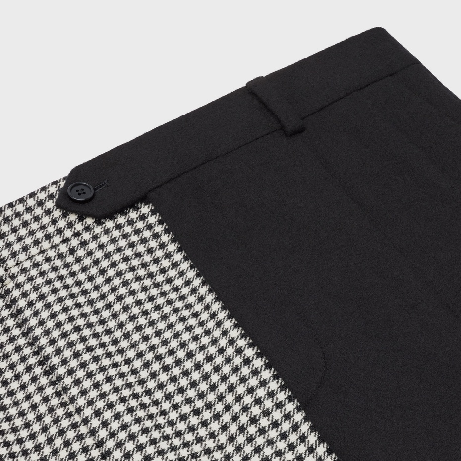Celine Wool Splicing Details Casual Pants In Black