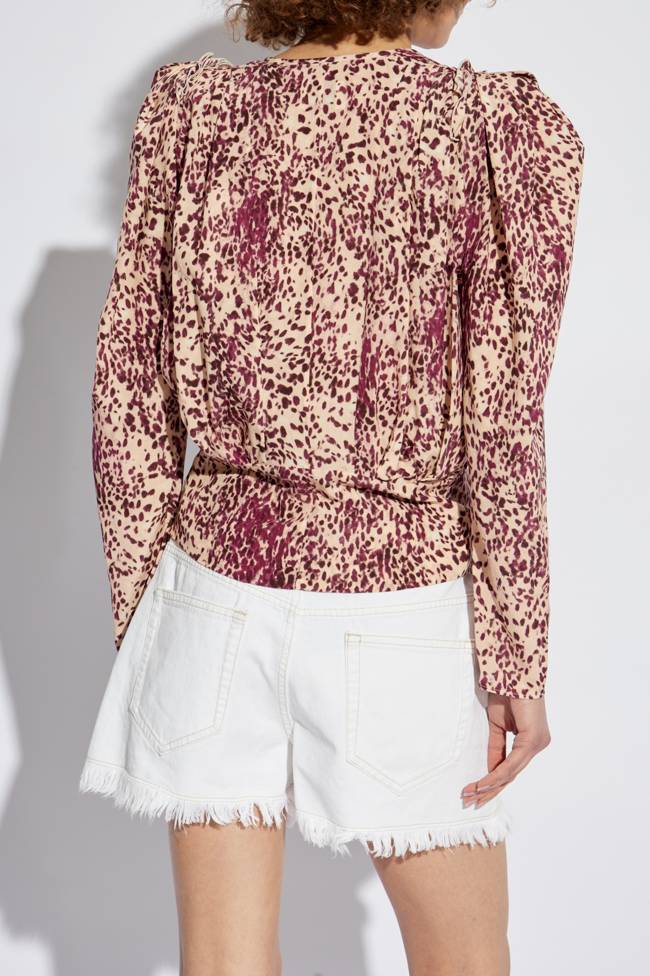 ISABEL MARANT ISABEL MARANT ZARGA PLEATED PRINTED BLOUSE